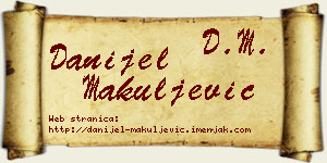Danijel Makuljević vizit kartica